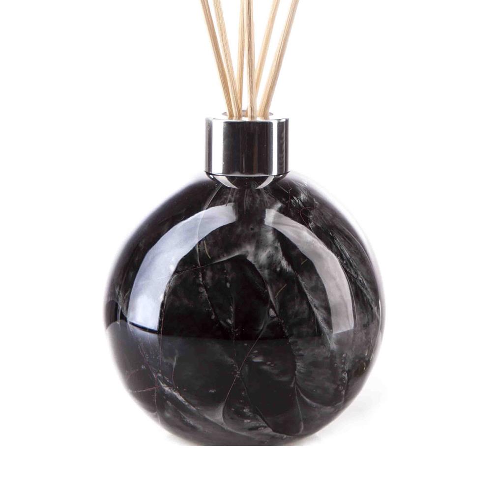 Amelia Art Glass Black Marble Reed Diffuser Gift Set  Extra Image 1